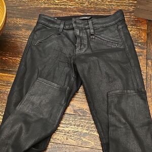 Joe's Jeans Black Coated Skinny Pants 27